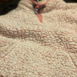 Pink quarter zip Sherpa